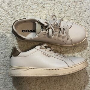 Coach Cream and Brown Sneakers 6.5B